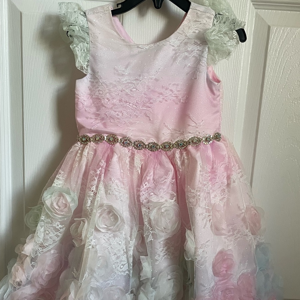 Glitter Lace Soutache Dress for girls